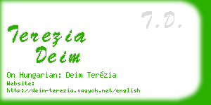 terezia deim business card